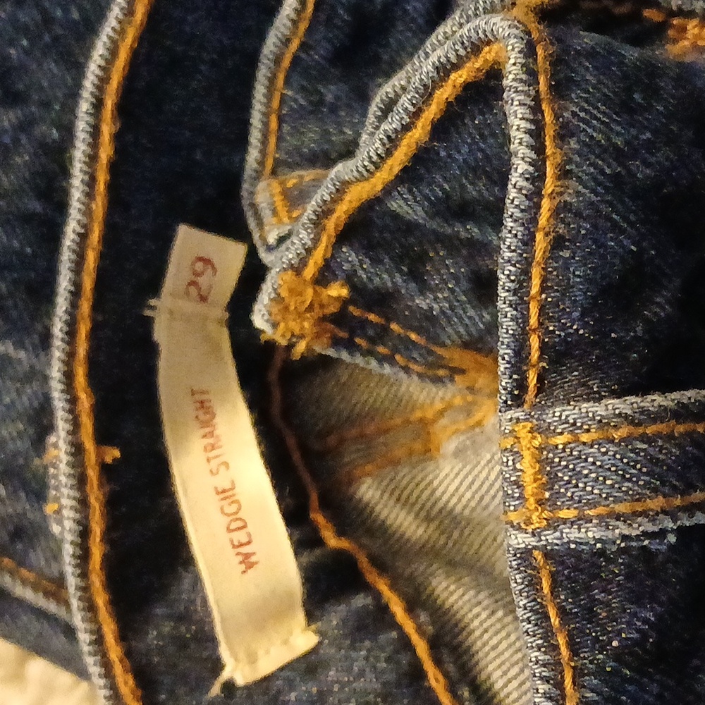 Levi's Blue Denim Wedgie Straight Jeans 29x26 NWT - Picture 8 of 9